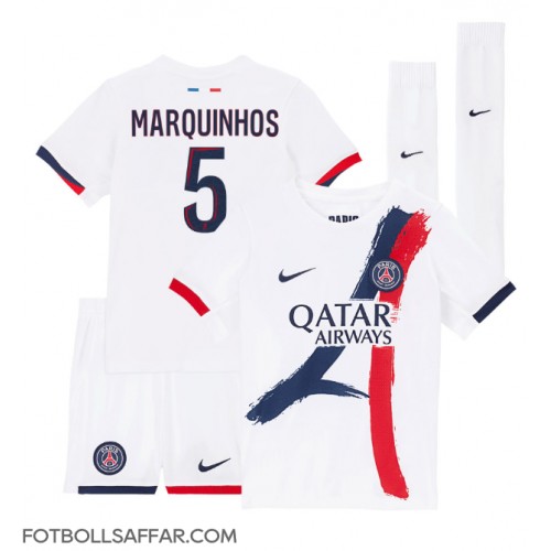 Paris Saint-Germain Marquinhos #5 Bortadräkt Barn 2024-25 Kortärmad (+ Korta byxor)